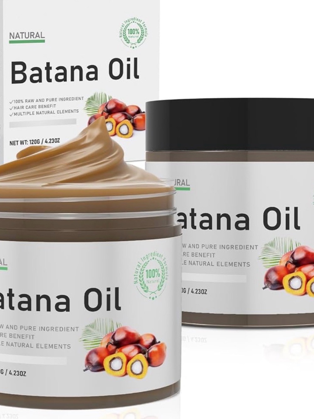 Natural Batana Oil for Hair Growth, 2 pack